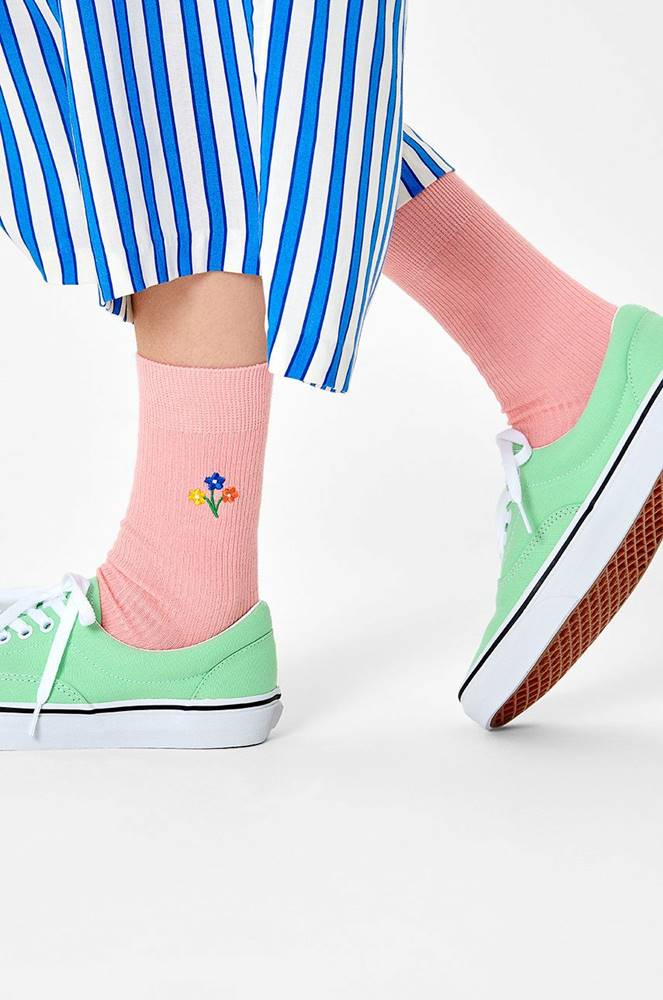 Ponožky Happy Socks dámske, ružová farba