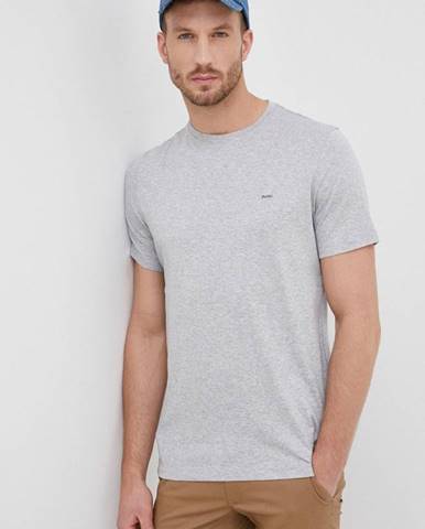 Bavlnené tričko Michael Kors šedá farba, jednofarebné