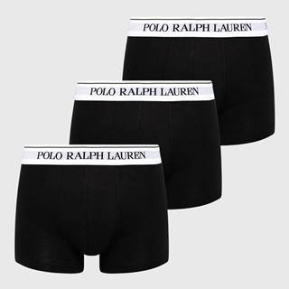 Boxerky Polo Ralph Lauren (3-pak) pánske, čierna farba