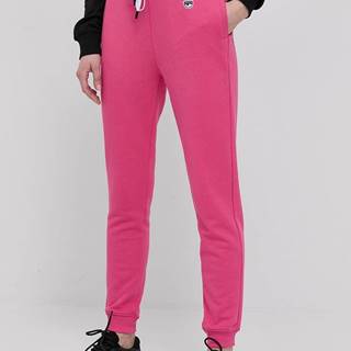Bavlnené nohavice Chiara Ferragni dámske, ružová farba, jednofarebné