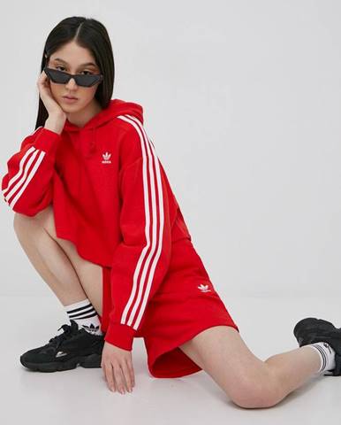 Mikina adidas Originals Adicolor HC2017 dámska, červená farba, s nášivkou