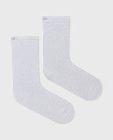 Ponožky Calvin Klein (2-pak) dámske, biela farba