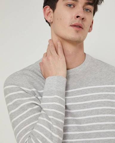 Bavlnený sveter Medicine pánsky, šedá farba,