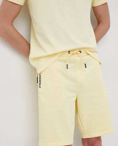 Šortky Karl Lagerfeld pánske, žltá farba