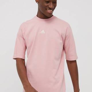 Tričko adidas Performance HB6598 pánske, ružová farba, s nášivkou