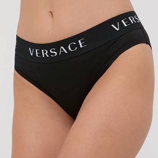 Nohavičky Versace čierna farba