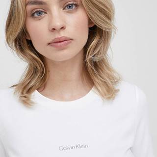 Tričko Calvin Klein dámsky, biela farba,