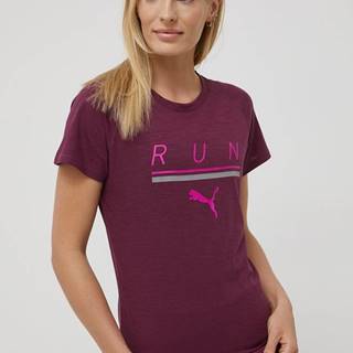 Bežecké tričko Puma 5k Logo fialová farba,