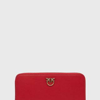 Kožená peňaženka Pinko dámska, červená farba