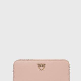 Kožená peňaženka Pinko dámska, ružová farba