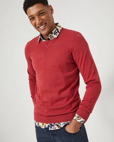 Bavlnený sveter Medicine pánsky, ružová farba, ľahký,