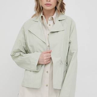 Bunda Dkny dámska, zelená farba, prechodná,
