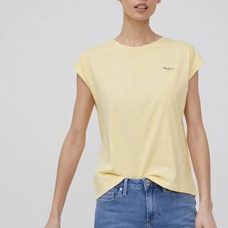 Bavlnené tričko Pepe Jeans Bloom žltá farba,