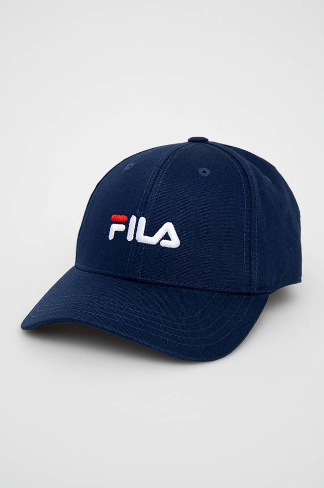 Čiapka Fila tmavomodrá farba, s nášivkou