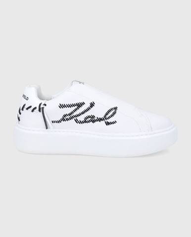 Topánky Karl Lagerfeld Maxi Kup biela farba, na platforme