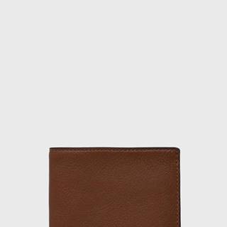 Kožená peňaženka Coach pánsky, hnedá farba