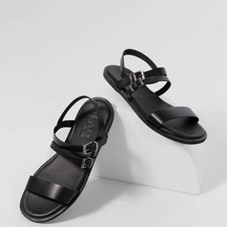 Kožené sandále Answear Lab dámske, čierna farba,