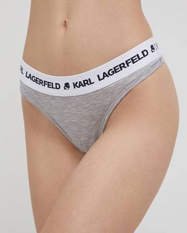 Tangá Karl Lagerfeld šedá farba