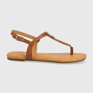 Kožené sandále UGG Madeena dámske, hnedá farba,