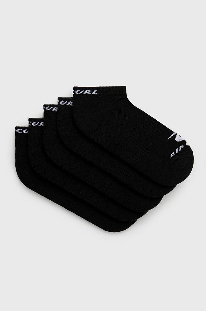 Ponožky Rip Curl (5-pak) pánske, čierna farba