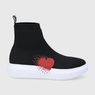 Topánky Love Moschino čierna farba,