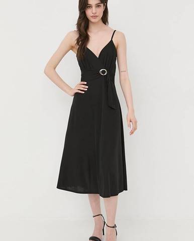 Šaty Morgan čierna farba, mini, áčkový strih