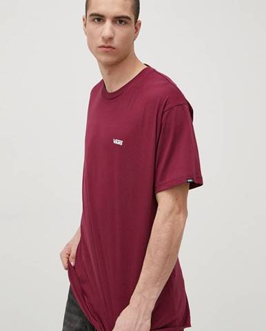 Bavlnené tričko Vans fialová farba, jednofarebné