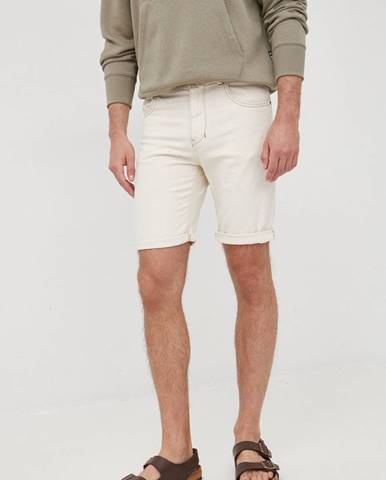Rifľové krátke nohavice Sisley pánske, béžová farba,