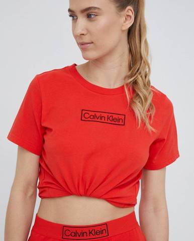 Pyžamové tričko Calvin Klein Underwear červená farba,