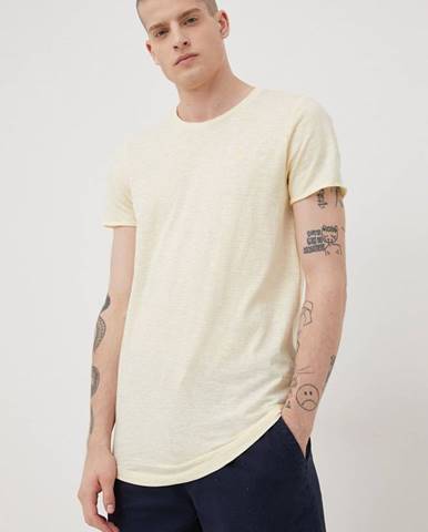 Tričko Tom Tailor pánske, béžová farba, vzorované