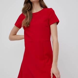 Šaty Tommy Hilfiger Angela červená farba, mini, áčkový strih