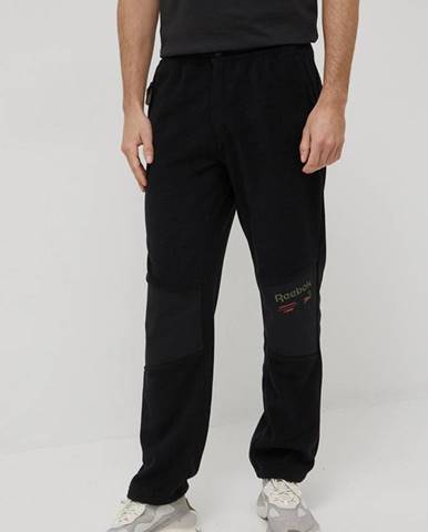 Nohavice Reebok Classic HB5957 pánske, čierna farba, rovné