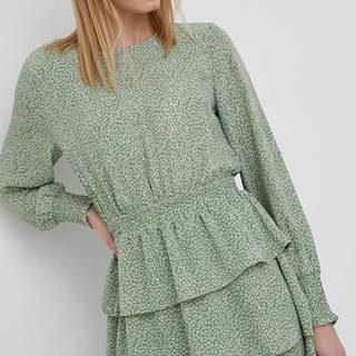 Šaty JDY zelená farba, mini, áčkový strih