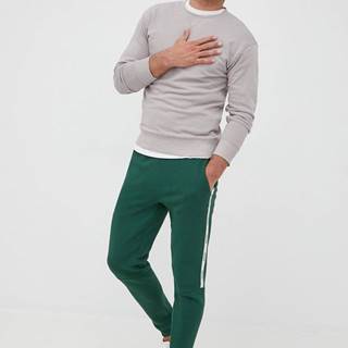 Nohavice Lacoste pánske, zelená farba, jednofarebné