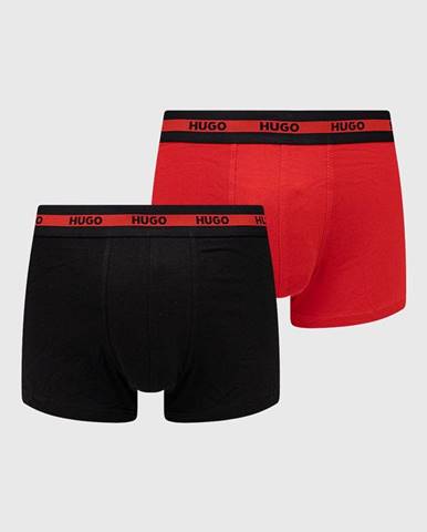 Boxerky HUGO (2- pack) pánske, červená farba