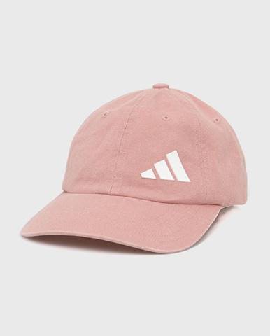 Bavlnená čiapka adidas HD7305 ružová farba, s nášivkou