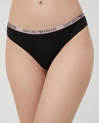 Tangá Emporio Armani Underwear čierna farba,