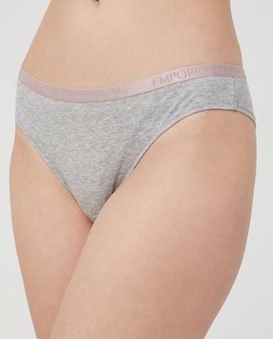 Tangá Emporio Armani Underwear šedá farba,