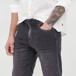 Rifľové krátke nohavice Pepe Jeans Jack Short Black pánske, čierna farba,