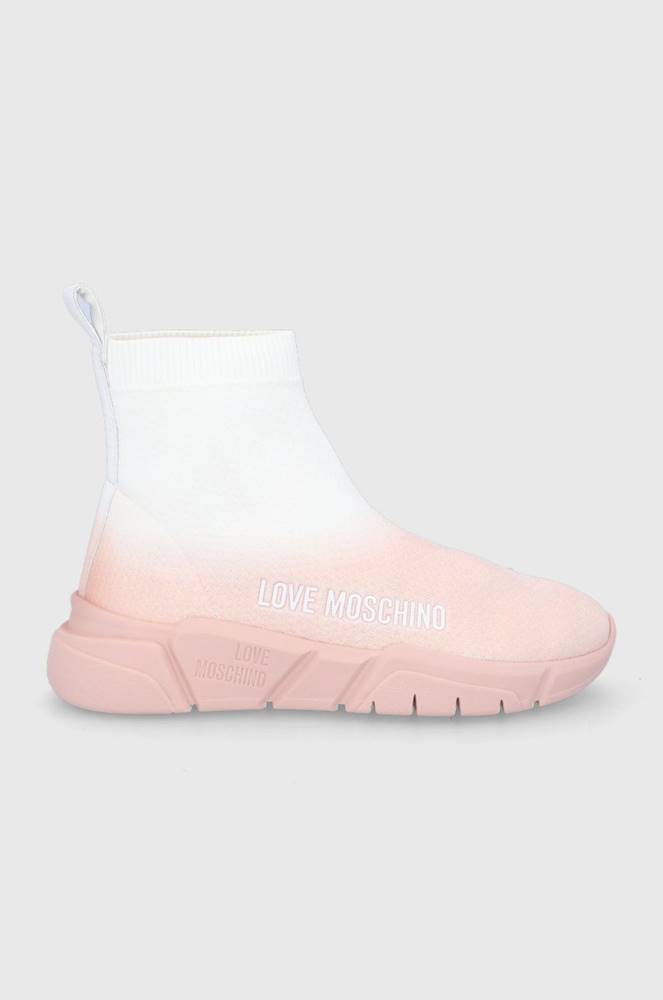 Topánky Love Moschino ružová farba,