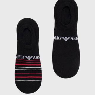 Ponožky Emporio Armani Underwear (2-pak) pánske, čierna farba