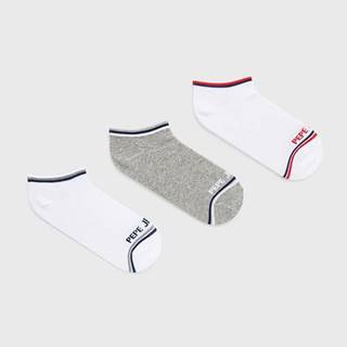 Ponožky Pepe Jeans Presto (3-pak) pánske, biela farba