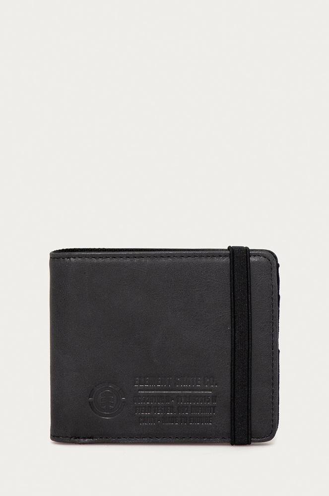 Kožená peňaženka Element pánska, čierna farba