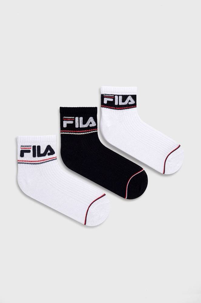 Ponožky Fila dámske, biela farba