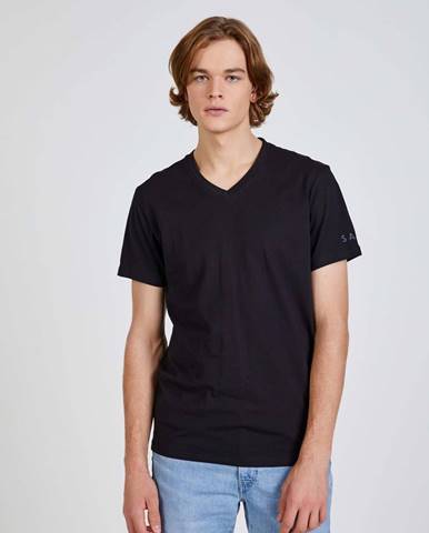 Čierne pánske tričko SAM 73 Blane