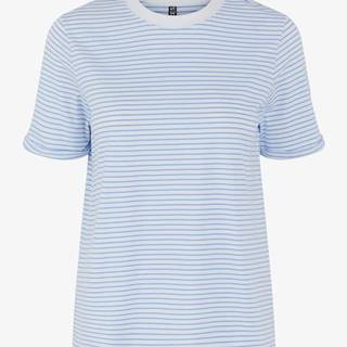 Bielo-modré pruhované tričko Pieces Ria