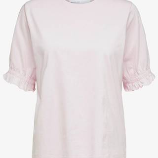 Svetloružové tričko Selected Femme