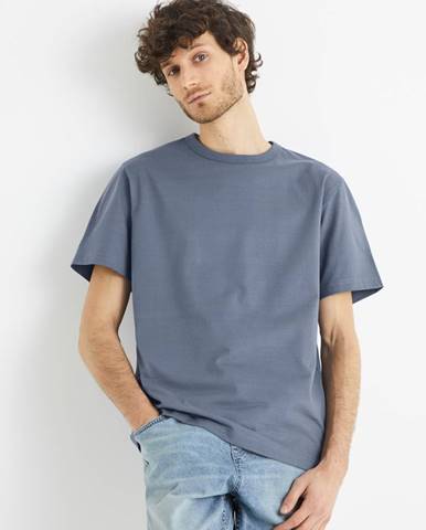 Modré pánske basic tričko Celio Tebox