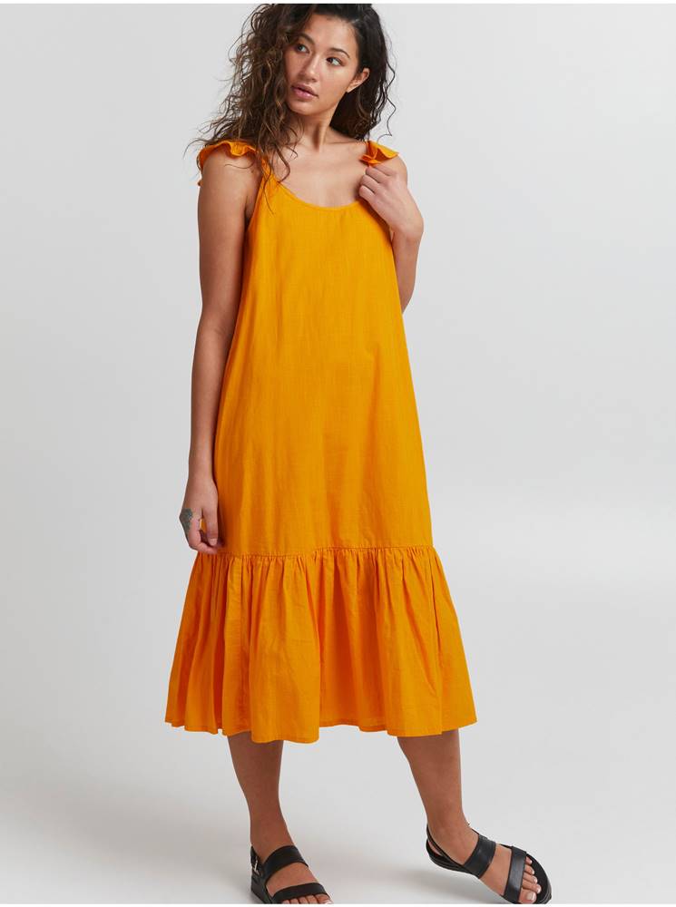 Voľnočasové šaty pre ženy ICHI - oranžová