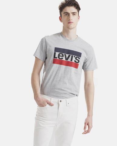 Šedé pánske tričko s potlačou Levi's®